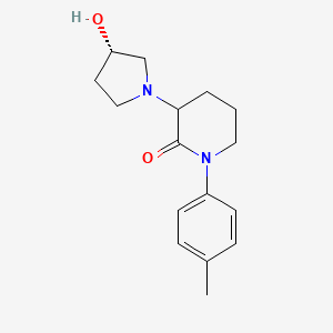 molecular formula C16H22N2O2 B7586182 3-[(3S)-3-hydroxypyrrolidin-1-yl]-1-(4-methylphenyl)piperidin-2-one 