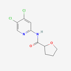 molecular formula C10H10Cl2N2O2 B7586188 N-(4,5-dichloropyridin-2-yl)oxolane-2-carboxamide 