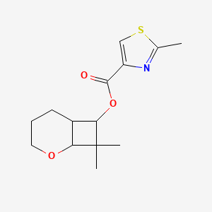 molecular formula C14H19NO3S B7586207 (8,8-Dimethyl-2-oxabicyclo[4.2.0]octan-7-yl) 2-methyl-1,3-thiazole-4-carboxylate 
