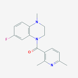 molecular formula C17H18FN3O B7586212 (2,6-Dimethylpyridin-3-yl)-(7-fluoro-4-methyl-2,3-dihydroquinoxalin-1-yl)methanone 