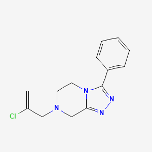 molecular formula C14H15ClN4 B7586231 7-(2-chloroprop-2-enyl)-3-phenyl-6,8-dihydro-5H-[1,2,4]triazolo[4,3-a]pyrazine 