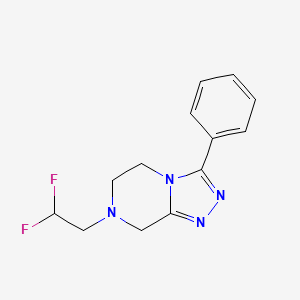 molecular formula C13H14F2N4 B7586232 7-(2,2-difluoroethyl)-3-phenyl-6,8-dihydro-5H-[1,2,4]triazolo[4,3-a]pyrazine 