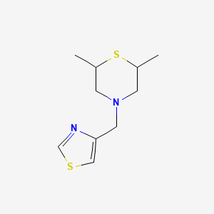 molecular formula C10H16N2S2 B7586247 2,6-Dimethyl-4-(1,3-thiazol-4-ylmethyl)thiomorpholine 