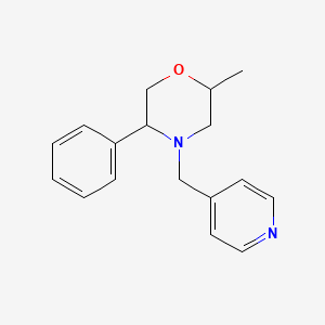 molecular formula C17H20N2O B7586272 2-Methyl-5-phenyl-4-(pyridin-4-ylmethyl)morpholine 