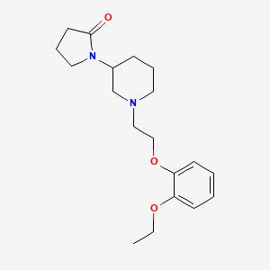 molecular formula C19H28N2O3 B7586281 1-[1-[2-(2-Ethoxyphenoxy)ethyl]piperidin-3-yl]pyrrolidin-2-one 