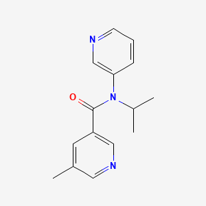 molecular formula C15H17N3O B7586294 5-methyl-N-propan-2-yl-N-pyridin-3-ylpyridine-3-carboxamide 