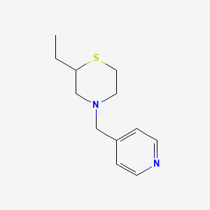 molecular formula C12H18N2S B7586301 2-Ethyl-4-(pyridin-4-ylmethyl)thiomorpholine 