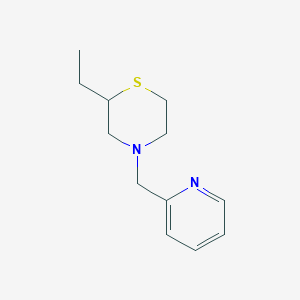 molecular formula C12H18N2S B7586314 2-Ethyl-4-(pyridin-2-ylmethyl)thiomorpholine 