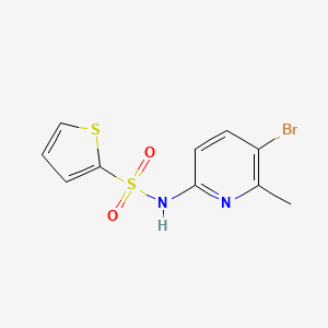 molecular formula C10H9BrN2O2S2 B7586332 N-(5-bromo-6-methylpyridin-2-yl)thiophene-2-sulfonamide 