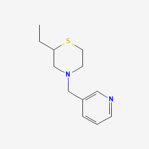 molecular formula C12H18N2S B7586335 2-Ethyl-4-(pyridin-3-ylmethyl)thiomorpholine 