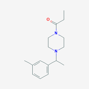 molecular formula C16H24N2O B7586338 1-[4-[1-(3-Methylphenyl)ethyl]piperazin-1-yl]propan-1-one 