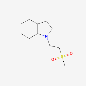 molecular formula C12H23NO2S B7586344 2-Methyl-1-(2-methylsulfonylethyl)-2,3,3a,4,5,6,7,7a-octahydroindole 