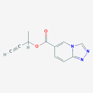 molecular formula C11H9N3O2 B7586350 But-3-yn-2-yl [1,2,4]triazolo[4,3-a]pyridine-6-carboxylate 