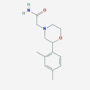 molecular formula C14H20N2O2 B7586356 2-[2-(2,4-Dimethylphenyl)morpholin-4-yl]acetamide 