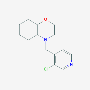 molecular formula C14H19ClN2O B7586359 4-[(3-Chloropyridin-4-yl)methyl]-2,3,4a,5,6,7,8,8a-octahydrobenzo[b][1,4]oxazine 