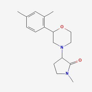 molecular formula C17H24N2O2 B7586369 3-[2-(2,4-Dimethylphenyl)morpholin-4-yl]-1-methylpyrrolidin-2-one 