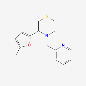 molecular formula C15H18N2OS B7586375 3-(5-Methylfuran-2-yl)-4-(pyridin-2-ylmethyl)thiomorpholine 