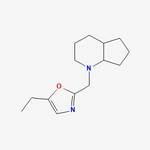 molecular formula C14H22N2O B7586393 2-(2,3,4,4a,5,6,7,7a-Octahydrocyclopenta[b]pyridin-1-ylmethyl)-5-ethyl-1,3-oxazole 