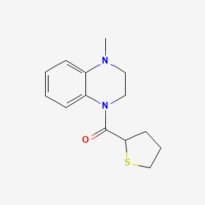 molecular formula C14H18N2OS B7586464 (4-Methyl-2,3-dihydroquinoxalin-1-yl)-(thiolan-2-yl)methanone 