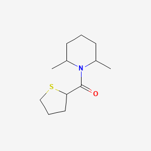 molecular formula C12H21NOS B7586466 (2,6-Dimethylpiperidin-1-yl)-(thiolan-2-yl)methanone 