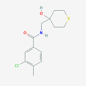 3-chloro-N-[(4-hydroxythian-4-yl)methyl]-4-methylbenzamide