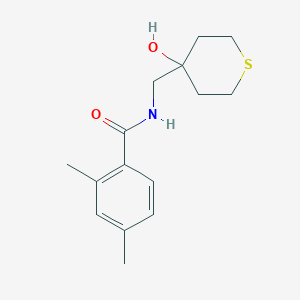 molecular formula C15H21NO2S B7586521 N-[(4-hydroxythian-4-yl)methyl]-2,4-dimethylbenzamide 
