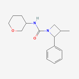 molecular formula C16H22N2O2 B7586531 3-methyl-N-(oxan-3-yl)-2-phenylazetidine-1-carboxamide 