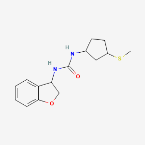 molecular formula C15H20N2O2S B7586537 1-(2,3-Dihydro-1-benzofuran-3-yl)-3-(3-methylsulfanylcyclopentyl)urea 