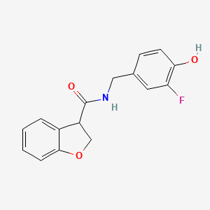 molecular formula C16H14FNO3 B7586554 N-[(3-fluoro-4-hydroxyphenyl)methyl]-2,3-dihydro-1-benzofuran-3-carboxamide 