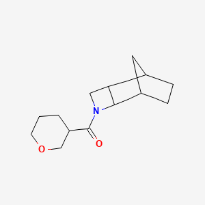 molecular formula C14H21NO2 B7586589 3-Azatricyclo[4.2.1.02,5]nonan-3-yl(oxan-3-yl)methanone 