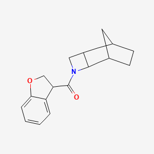 3-Azatricyclo[4.2.1.02,5]nonan-3-yl(2,3-dihydro-1-benzofuran-3-yl)methanone