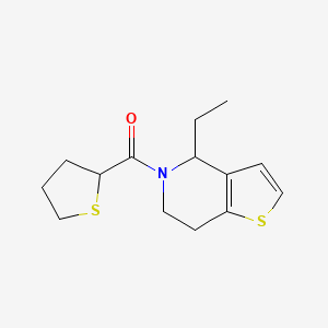 molecular formula C14H19NOS2 B7586601 (4-ethyl-6,7-dihydro-4H-thieno[3,2-c]pyridin-5-yl)-(thiolan-2-yl)methanone 