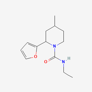 molecular formula C13H20N2O2 B7586614 N-ethyl-2-(furan-2-yl)-4-methylpiperidine-1-carboxamide 