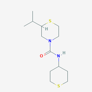 molecular formula C13H24N2OS2 B7586615 2-propan-2-yl-N-(thian-4-yl)thiomorpholine-4-carboxamide 