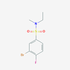 molecular formula C9H11BrFNO2S B7586623 3-bromo-N-ethyl-4-fluoro-N-methylbenzenesulfonamide 