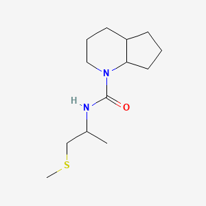 molecular formula C13H24N2OS B7586648 N-(1-methylsulfanylpropan-2-yl)-2,3,4,4a,5,6,7,7a-octahydrocyclopenta[b]pyridine-1-carboxamide 