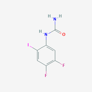 molecular formula C7H5F2IN2O B7586651 (4,5-Difluoro-2-iodophenyl)urea 