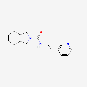 molecular formula C17H23N3O B7586673 N-[2-(6-methylpyridin-3-yl)ethyl]-1,3,3a,4,7,7a-hexahydroisoindole-2-carboxamide 