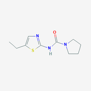 molecular formula C10H15N3OS B7586683 N-(5-ethyl-1,3-thiazol-2-yl)pyrrolidine-1-carboxamide 