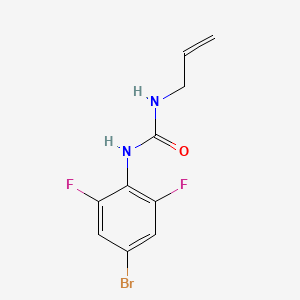 molecular formula C10H9BrF2N2O B7586702 1-(4-Bromo-2,6-difluorophenyl)-3-prop-2-enylurea 