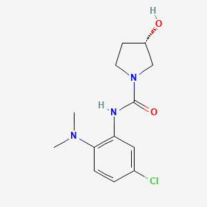 molecular formula C13H18ClN3O2 B7586718 (3S)-N-[5-chloro-2-(dimethylamino)phenyl]-3-hydroxypyrrolidine-1-carboxamide 