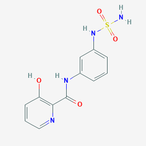 molecular formula C12H12N4O4S B7586741 3-hydroxy-N-[3-(sulfamoylamino)phenyl]pyridine-2-carboxamide 