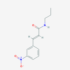 molecular formula C12H14N2O3 B7586746 (E)-3-(3-nitrophenyl)-N-propylprop-2-enamide 