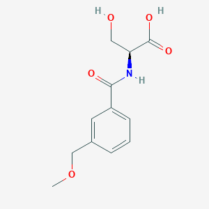 molecular formula C12H15NO5 B7586815 (2S)-3-hydroxy-2-[[3-(methoxymethyl)benzoyl]amino]propanoic acid 