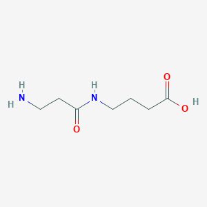 molecular formula C7H14N2O3 B7586884 4-[(3-Aminopropionyl)amino]butanoic acid 