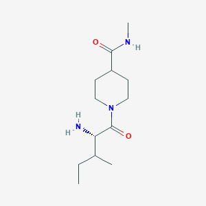 molecular formula C13H25N3O2 B7586895 1-[(2S)-2-amino-3-methylpentanoyl]-N-methylpiperidine-4-carboxamide 