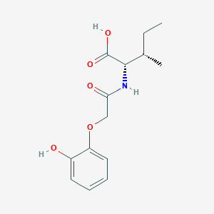 molecular formula C14H19NO5 B7586907 (2S,3S)-2-[[2-(2-hydroxyphenoxy)acetyl]amino]-3-methylpentanoic acid 