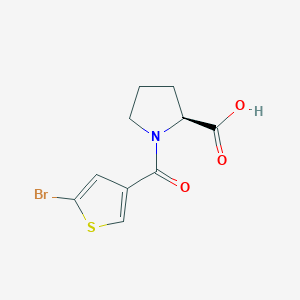 molecular formula C10H10BrNO3S B7586914 (2S)-1-(5-bromothiophene-3-carbonyl)pyrrolidine-2-carboxylic acid 