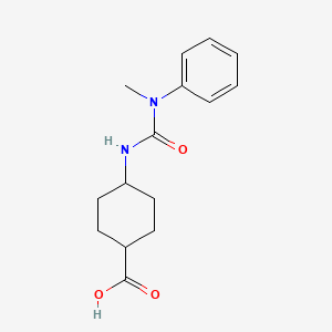 molecular formula C15H20N2O3 B7587005 4-[[Methyl(phenyl)carbamoyl]amino]cyclohexane-1-carboxylic acid 