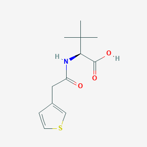 molecular formula C12H17NO3S B7587056 (2S)-3,3-dimethyl-2-[(2-thiophen-3-ylacetyl)amino]butanoic acid 